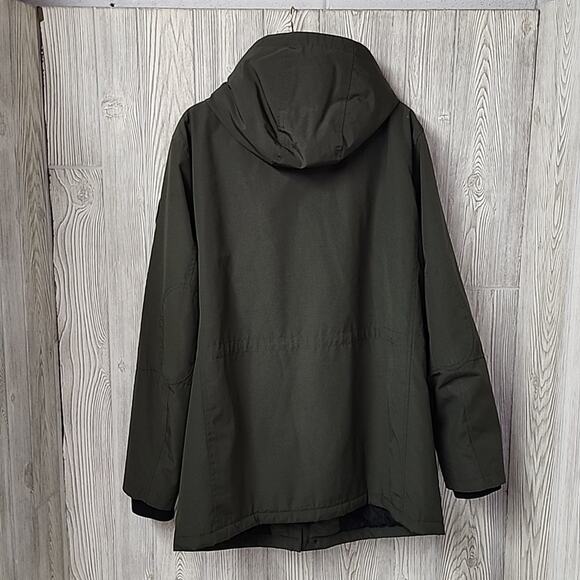 Levi's Arctic Hooded Fleece Lined Four Pocket Parka Jacket Green Mens Size XL - Picture 6 of 13